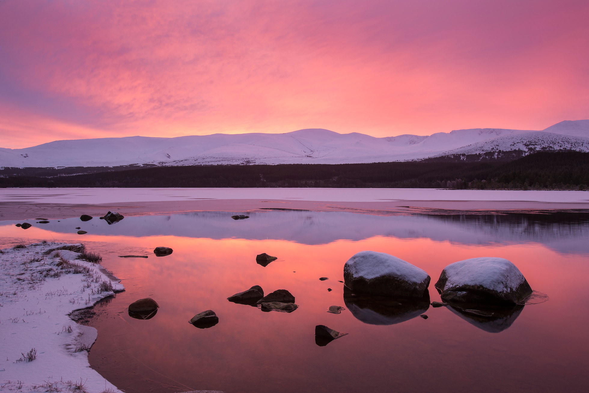 Loch Morlich at dawn, Cairngrms National Park, Scotland