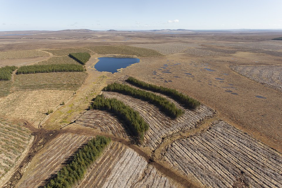 Aerial view across Forsinard Flows, Sutherland. Scotland. Aerial view across Forsinard Flows, Sutherland. Scotland.