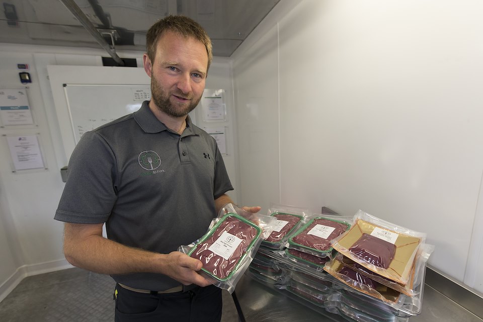 Nick Richards, owner of Forest to Fork, a supplier of wild venison, Scotland.