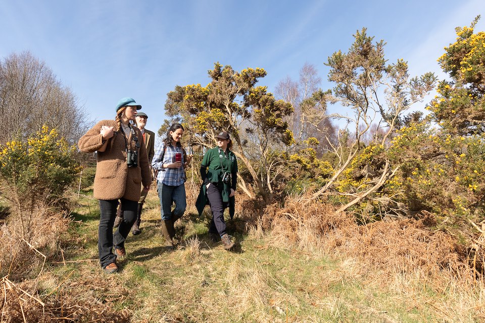 Walk and Talk event at Lakenbuie, a Northwoods land partner, Moray, March 2025