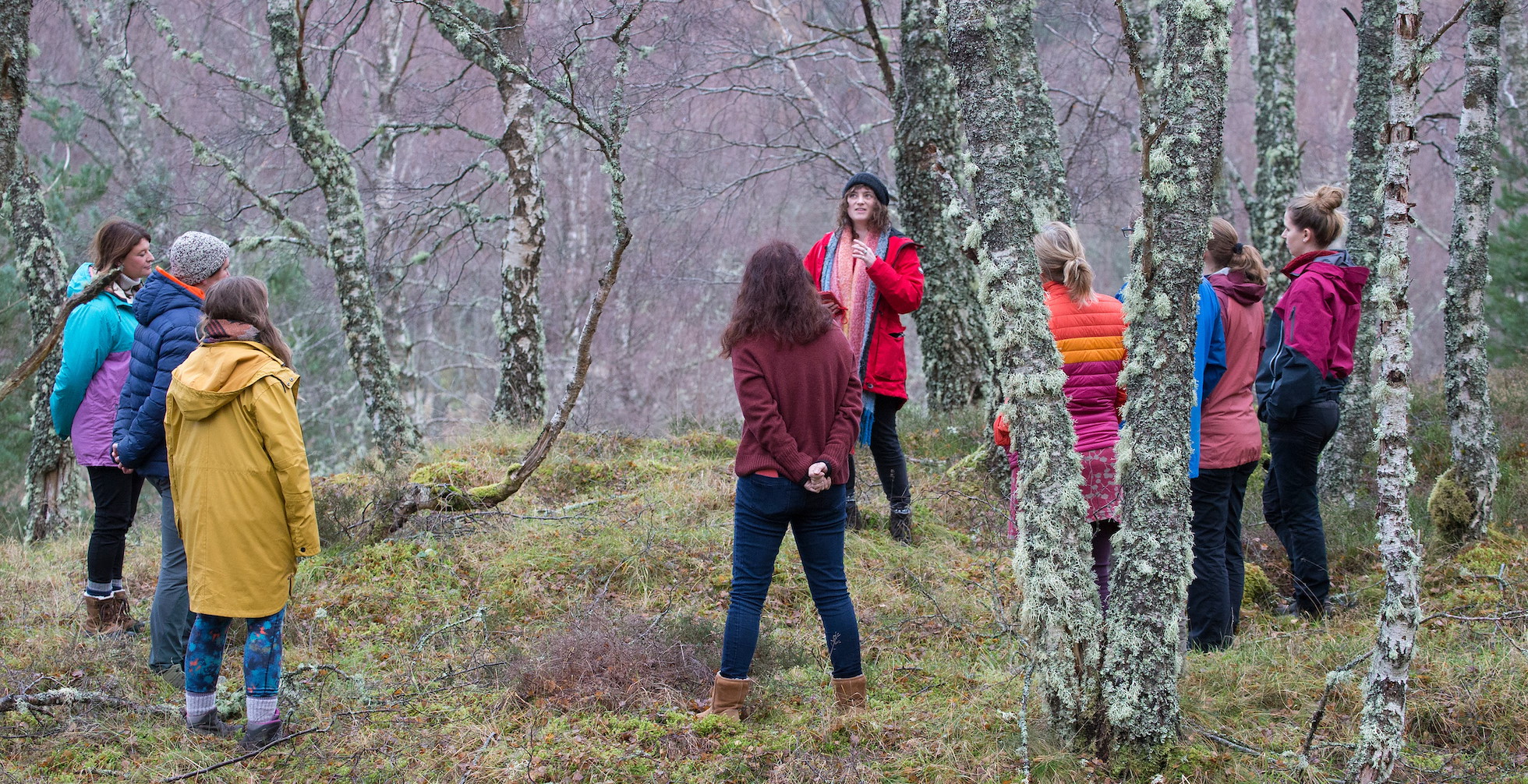 Rewilding Communications Training Course run by SBP at Ballintean, Glenfeshie, November 2023.